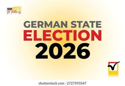 Diseño moderno centrado en la tipografía para las elecciones estatales de Alemania de 2026 con una gran legibilidad e impacto