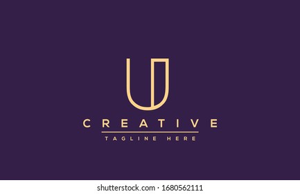 Modern U Letter Logo Design. Vector 
 Line Letter Symbol Monogram Icon.