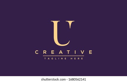 Modern U Letter Logo Design. Vector 
 Line Letter Symbol Monogram Icon.