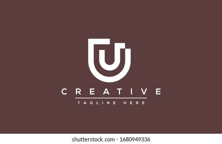 Modern U Letter Logo Design. Vector 
 Line Letter Symbol Monogram Icon.