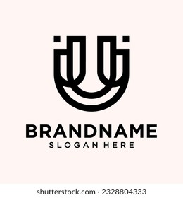 modern U letter logo design inspiration.