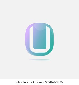 modern U letter logo. monogram U icon design with gradient style