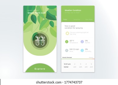 Modern UI design for technology farm, accompanied by Analytics seed icon