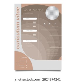 Modern UI Designer Resume CV Template with Clean Professional Layout. Modern and minimalist UI designer resume CV template featuring a clean professional layout with dedicated sections for profile summary, contact information, skills, education, work experience, references, and languages. Fully editable A4 curriculum vitae template designed for UI designers, digital creatives, freelancers, and portfolio-based job applications. Ideal for print and digital presentations, career development, and personal branding.