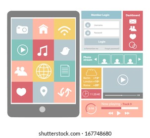 modern UI flat design