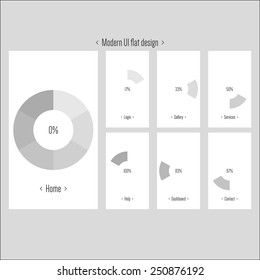 Modern UI flat design, concept vector illustration