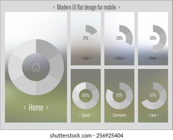 Modern UI flat design, concept vector illustration