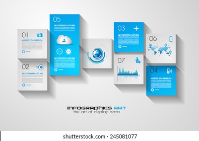 Modern UI Flat style infographic layout for data display, statistic visualization, reports, custom rankings, seo performance data and so on.