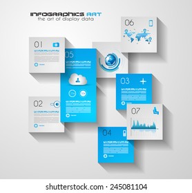 Modern UI Flat style infographic layout for data display, statistic visualization, reports, custom rankings, seo performance data and so on.