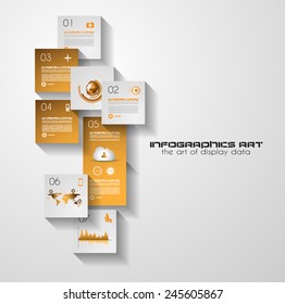 Modern UI Flat style infographic layout for data display, statistic visualization, reports, custom rankings, seo performance data and so on.