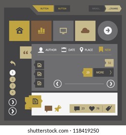 Modern UI Kit For Mobile Devices And Contemporary Interfaces