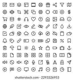 Modern UI Kit - Shopping and ecommerce icons set. Set of shopping bag, buy cart, delivery, payment, contact us, map location, user, arrows, online assistant and other ui elements and icons.