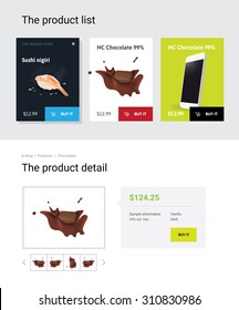 Modern ui kit template for e-shop with product detail page.