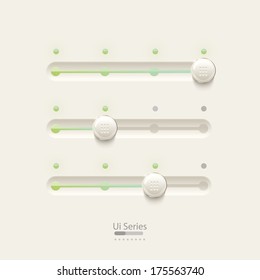 Modern UI sliders set. 