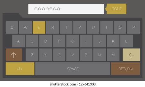 Modern Ui Style Keyboard Template