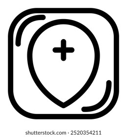 Moderne Benutzeroberfläche UX - Clean GPS-Karten hinzufügen Symbol
