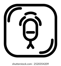 Modern UI UX - clean audio microphone icon
