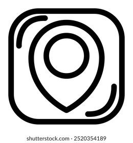 Modern UI UX - clean gps maps icon