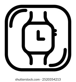 Modern UI UX - clean smart watch icon