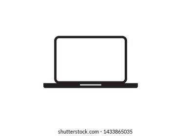 Modern ultra slim and thin bezel laptop icon 