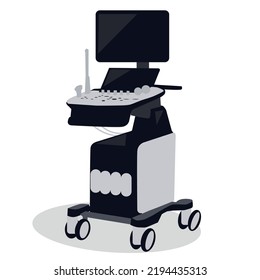 modern ultrasound machine in vector