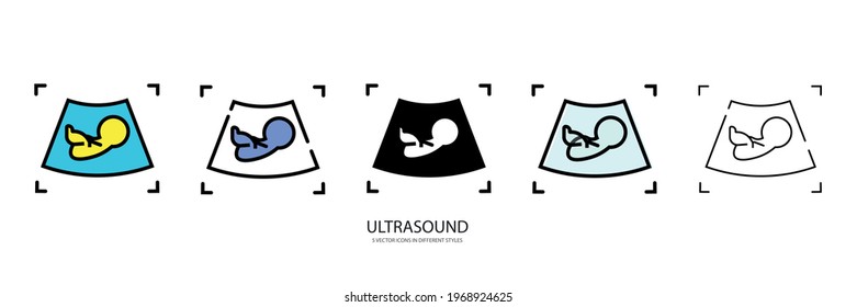 modern ultrasound vector type icon
