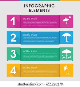 Modern umbrella infographic template. infographic design with icons can be used for presentation, diagram, annual report, web design. 