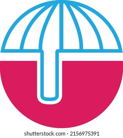 Modern umbrella  Logo Design Template