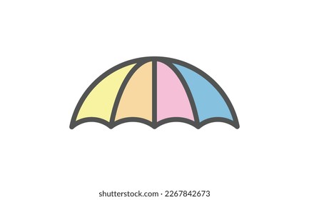 modern umbrella logo vector template