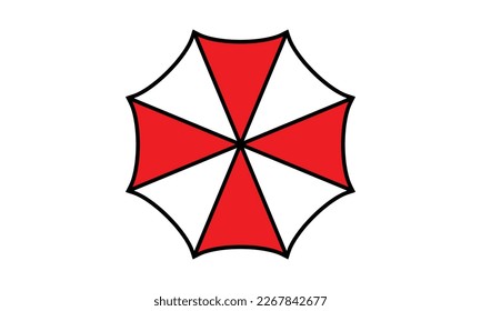 modernes Schirmlogo, Vektorgrafik-Template