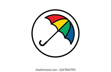 modern umbrella logo vector template