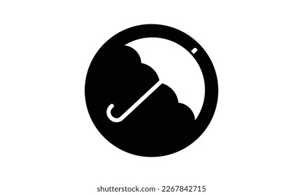 modern umbrella logo vector template