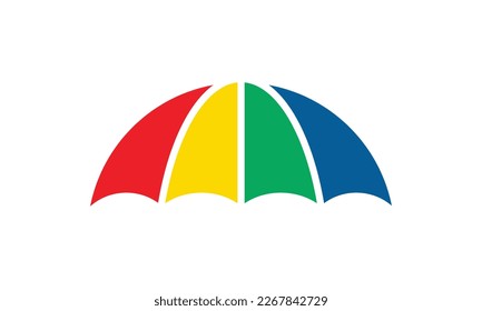 modern umbrella logo vector template