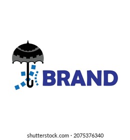 Modern umbrella shape logos for business concepts, companies, vector illustrations