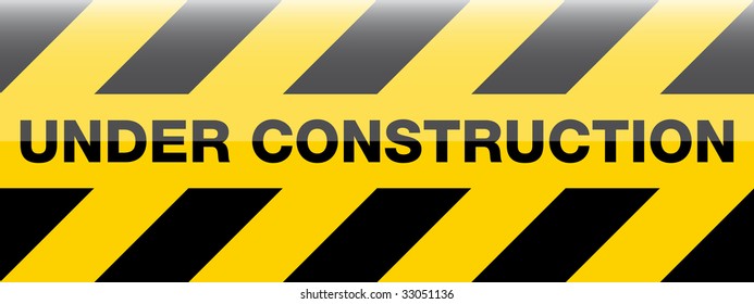 modern under construction sign