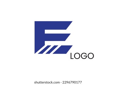 Modern , unicke,  colourful  letter  E and F    logo ,icon  vector  graphic design  by  white background  illustration.