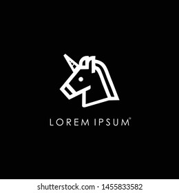Modern Unicorn Logo For Business Vector Illustration