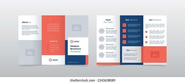 modern unique a4 trifold brochure template