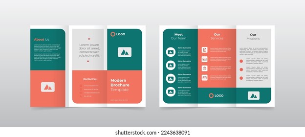 modern unique a4 trifold brochure template