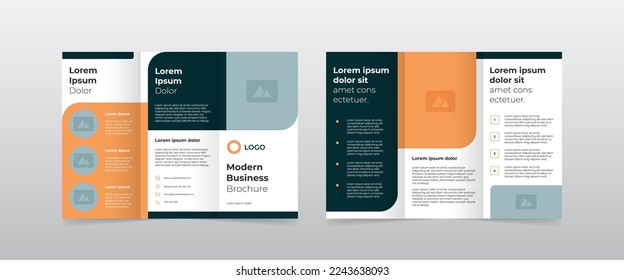 modern unique a4 trifold brochure template