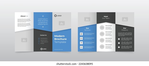 modern unique a4 trifold brochure template