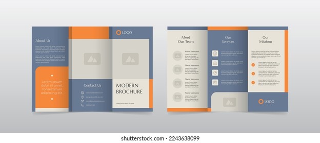 modern unique a4 trifold brochure template