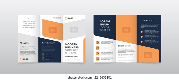 modern unique a4 trifold brochure template