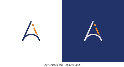 Diseño moderno y único del logotipo de la IA