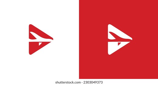 Modern and unique airplane travel logo design 16