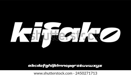 modern and unique alphabet font vector type