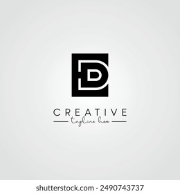 Modern Unique Artistic ED DE Letter Logo. Initial Based Letter Icon Logo.