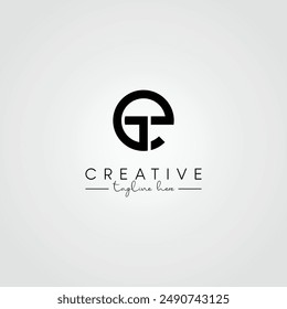 Modern Unique Artistic ET TE Letter Logo. Initial Based Letter Icon Logo.