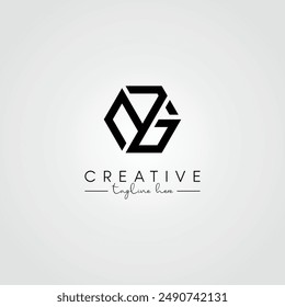 Modern Unique Artistic GY YG Letter Logo. Initial Based Letter Icon Logo.