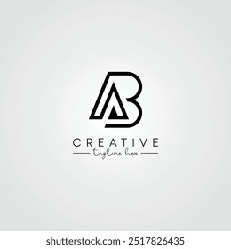 Moderno Exclusivo Carta Artística AB BA Logo Design. Vetor De Logotipo De Letra Baseado Inicial.